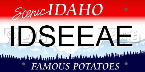 IDSEEAE Idaho License Plate