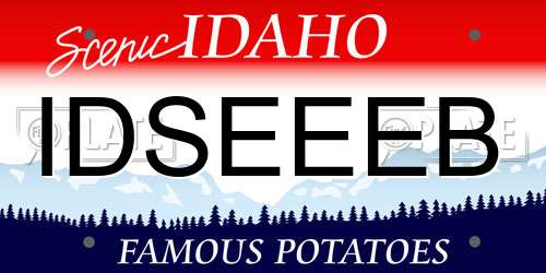 IDSEEEB Idaho License Plate
