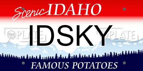IDSKY Idaho License Plate