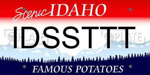 IDSSTTT Idaho License Plate