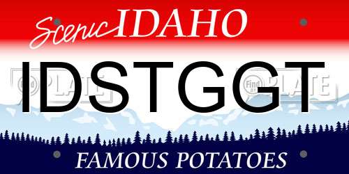 IDSTGGT Idaho License Plate