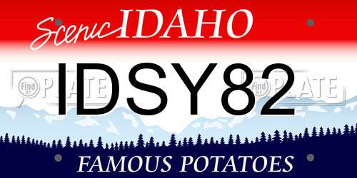 IDSY82 Idaho License Plate