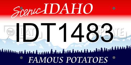 IDT1483 Idaho License Plate