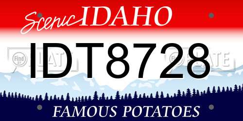 IDT8728 Idaho License Plate