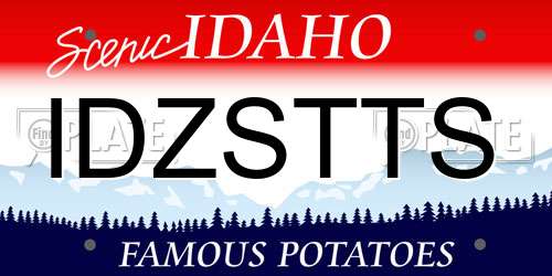 IDZSTTS Idaho License Plate