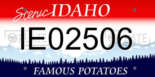 IE02506 Idaho License Plate