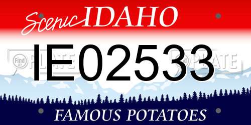 IE02533 Idaho License Plate
