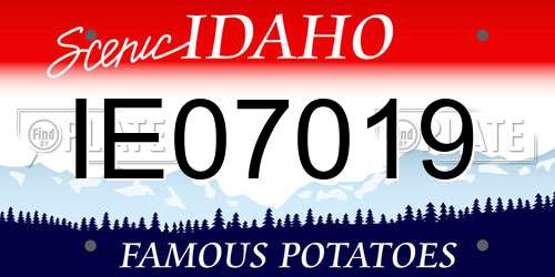 IE07019 Idaho License Plate