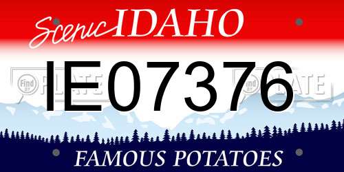 IE07376 Idaho License Plate