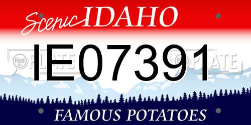 IE07391 Idaho License Plate