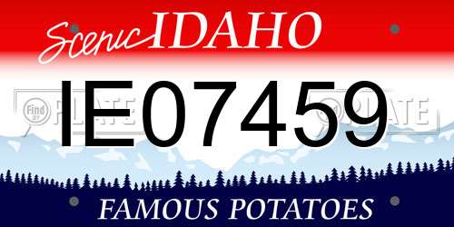IE07459 Idaho License Plate