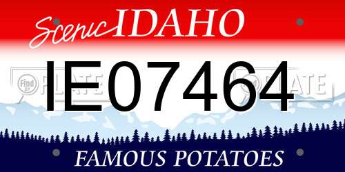 IE07464 Idaho License Plate