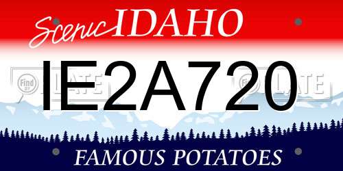 IE2A720 Idaho License Plate