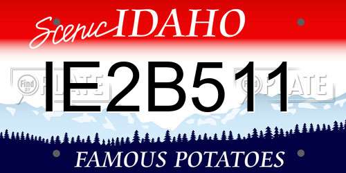 IE2B511 Idaho License Plate
