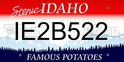 IE2B522 Idaho License Plate