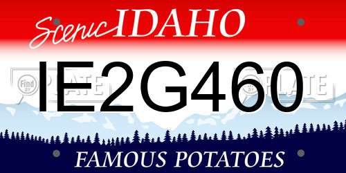 IE2G460 Idaho License Plate