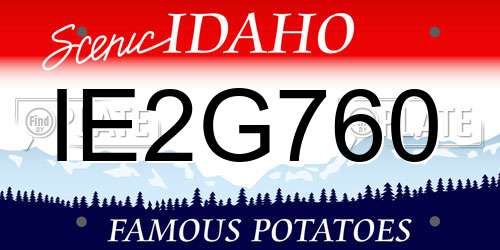 IE2G760 Idaho License Plate