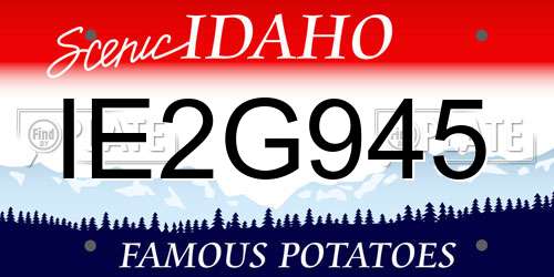 IE2G945 Idaho License Plate