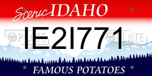 IE2I771 Idaho License Plate