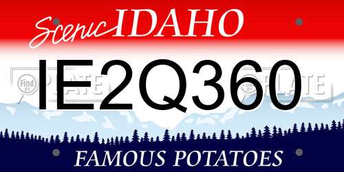 IE2Q360 Idaho License Plate