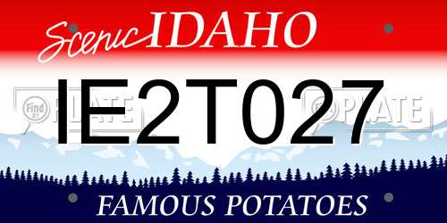 IE2T027 Idaho License Plate