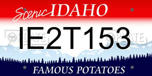 IE2T153 Idaho License Plate