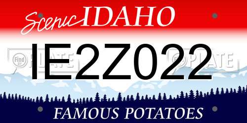 IE2Z022 Idaho License Plate