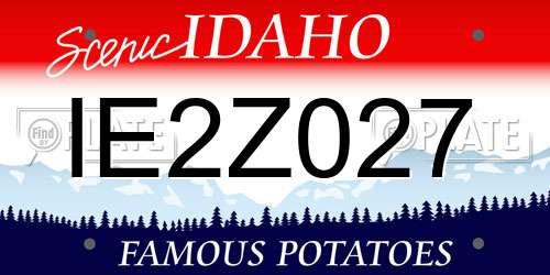 IE2Z027 Idaho License Plate