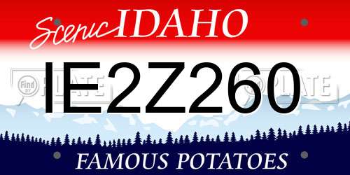 IE2Z260 Idaho License Plate