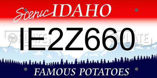 IE2Z660 Idaho License Plate