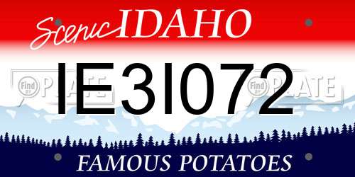IE3I072 Idaho License Plate