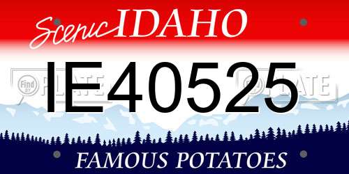 IE40525 Idaho License Plate