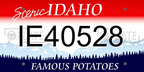 IE40528 Idaho License Plate