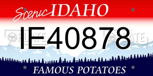 IE40878 Idaho License Plate