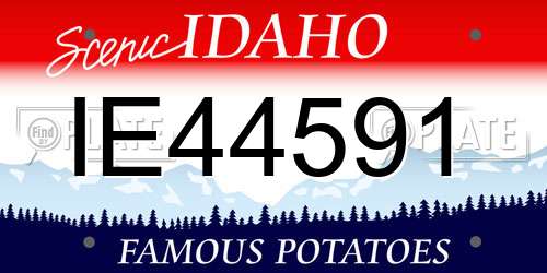 IE44591 Idaho License Plate