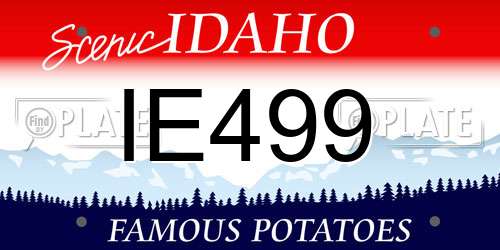 IE499 Idaho License Plate