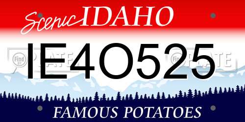 IE4O525 Idaho License Plate