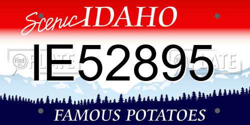 IE52895 Idaho License Plate