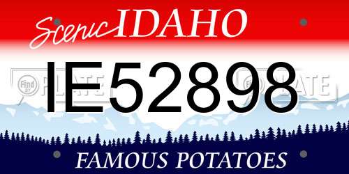 IE52898 Idaho License Plate