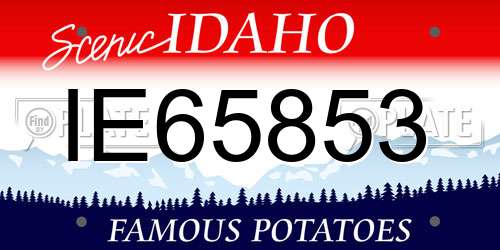 IE65853 Idaho License Plate