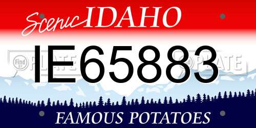 IE65883 Idaho License Plate