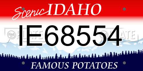 IE68554 Idaho License Plate