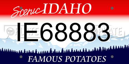 IE68883 Idaho License Plate