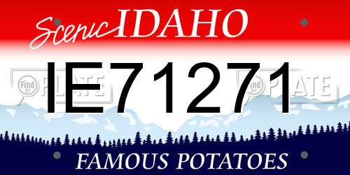 IE71271 Idaho License Plate