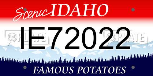 IE72022 Idaho License Plate