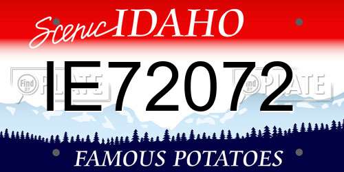 IE72072 Idaho License Plate