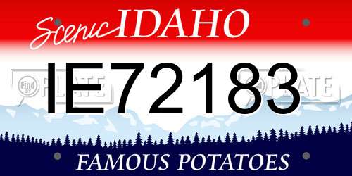 IE72183 Idaho License Plate