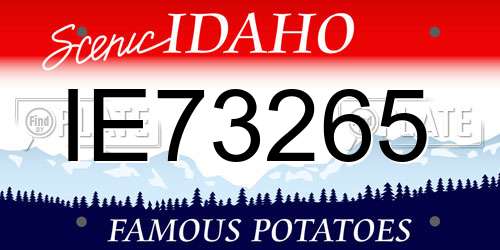 IE73265 Idaho License Plate