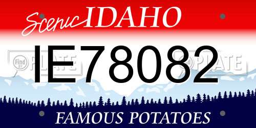 IE78082 Idaho License Plate