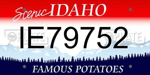 IE79752 Idaho License Plate